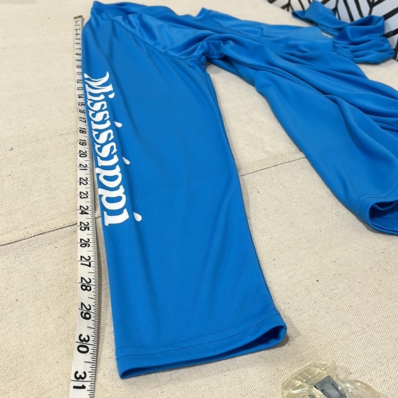 State of Mine Aquamarine Blue Raglan LS Mississippi State Shirt, Size Large - Picture 10 of 12